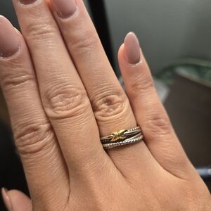 Popular Inspired Cable Ring - Sterling Silver